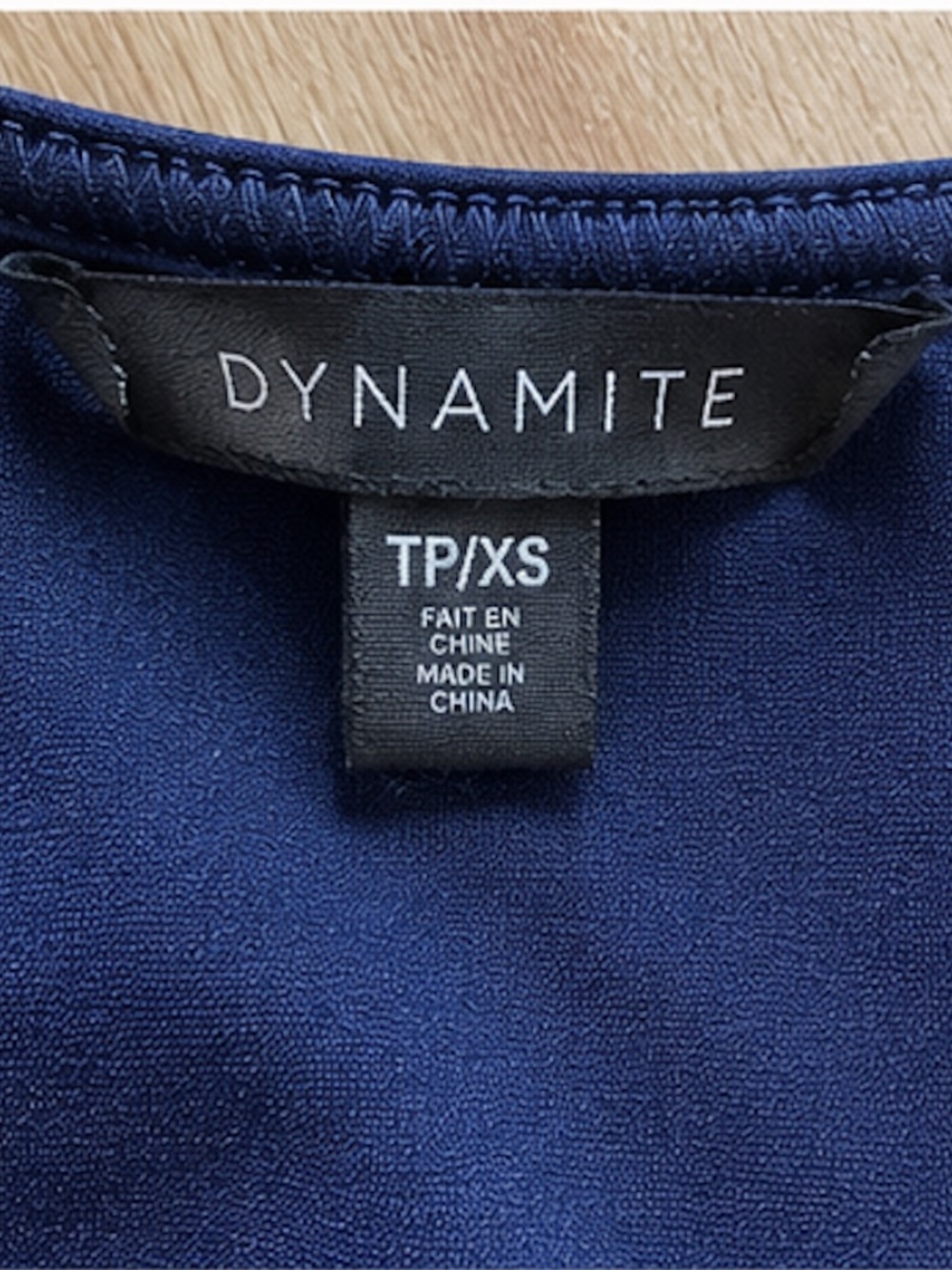Dynamite Navy Blue Ruffle Top XS ✨ - Picture 5 of 8